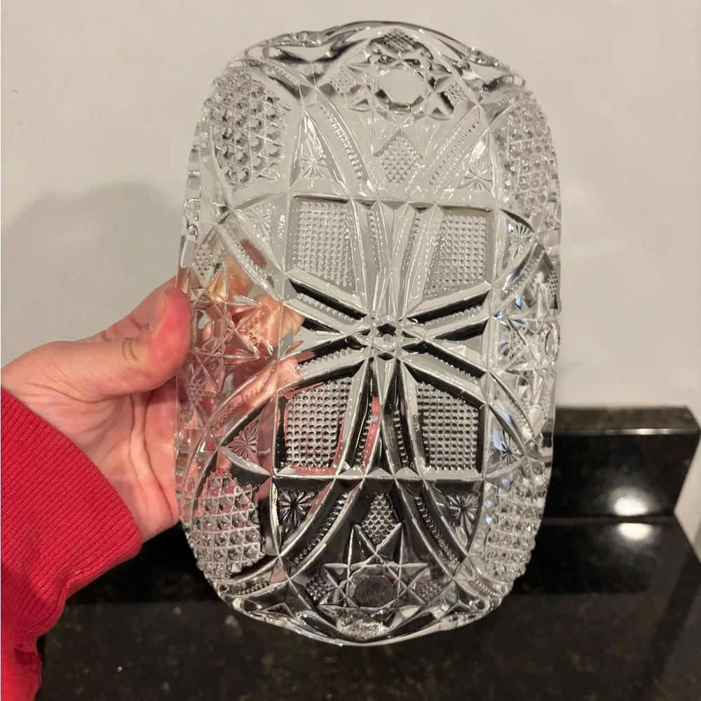 Vintage Cut Glass Candy Dish